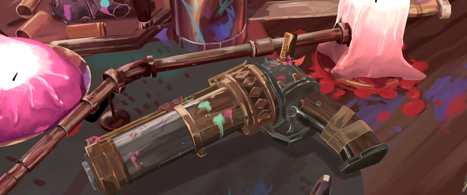 Passe de couleur diffuse du pistolet de Jinx